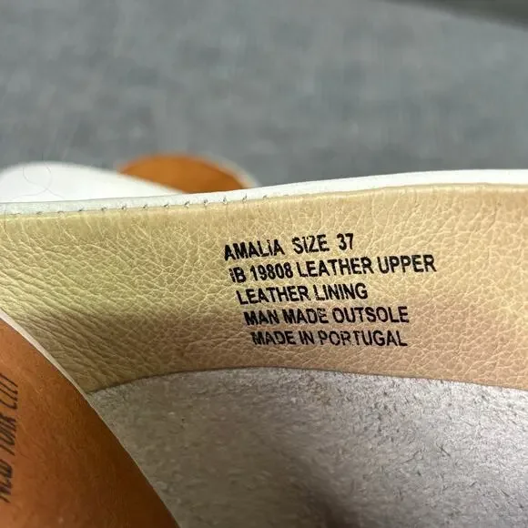 Miz Mooz Heels Women’s 6.5 Amalia Mules Leather Boho Slip On Minimalist White - Picture 11 of 12